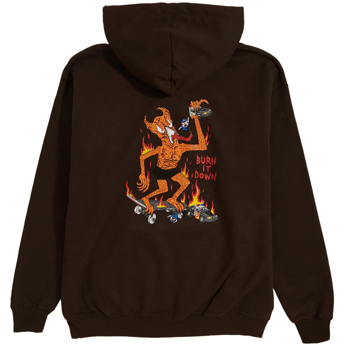 Thrasher Burn It Down Hoodie - Dark Chocolate image 1