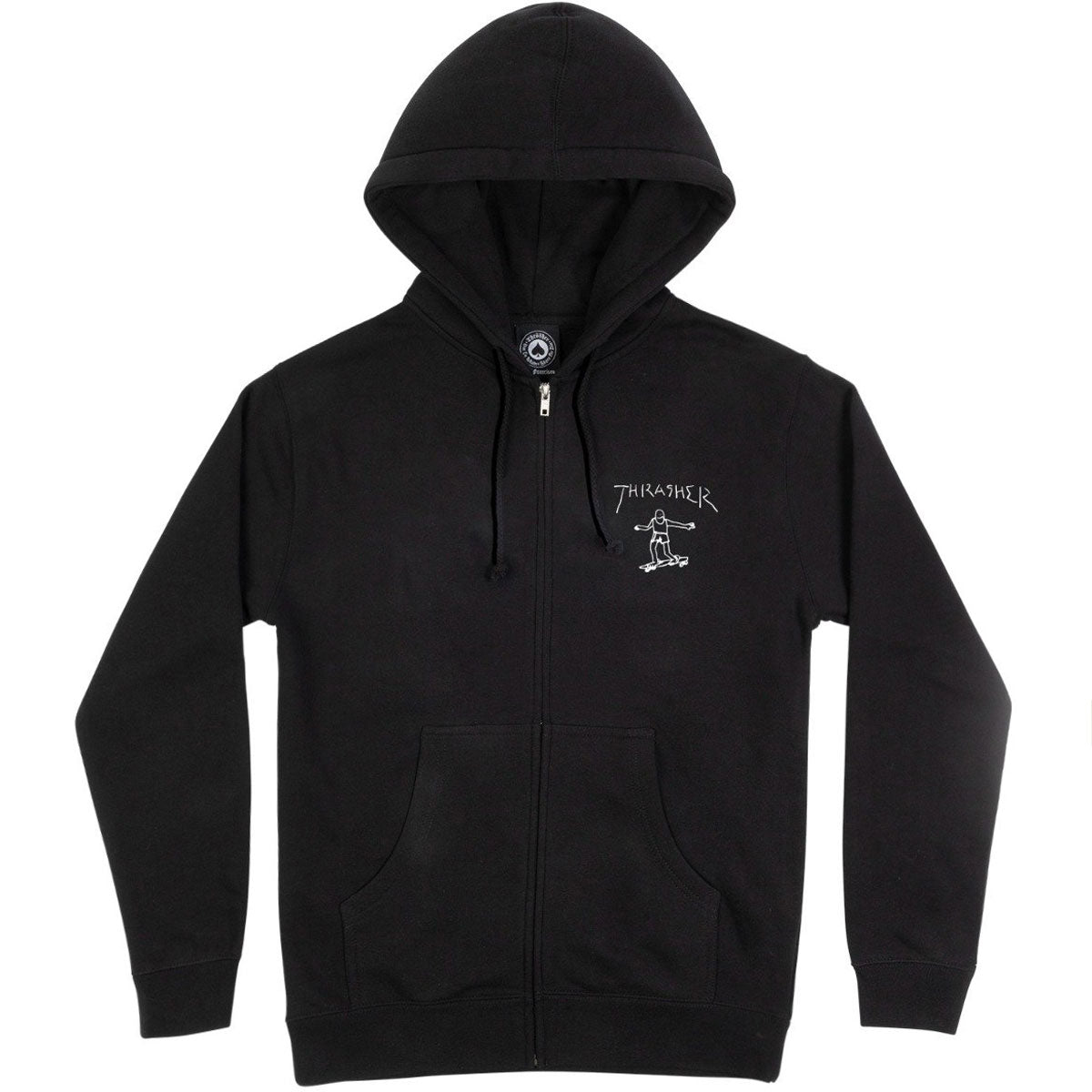 Thrasher Gonz Logo Zip Up Hoodie - Black image 1