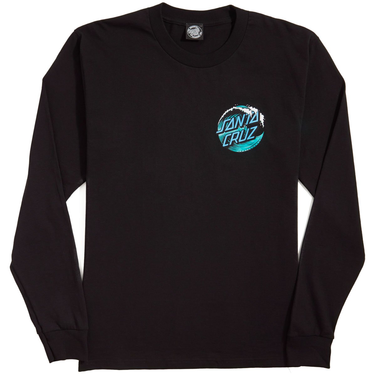 Santa Cruz Wave Dot Long Sleeve T-Shirt - Black image 1