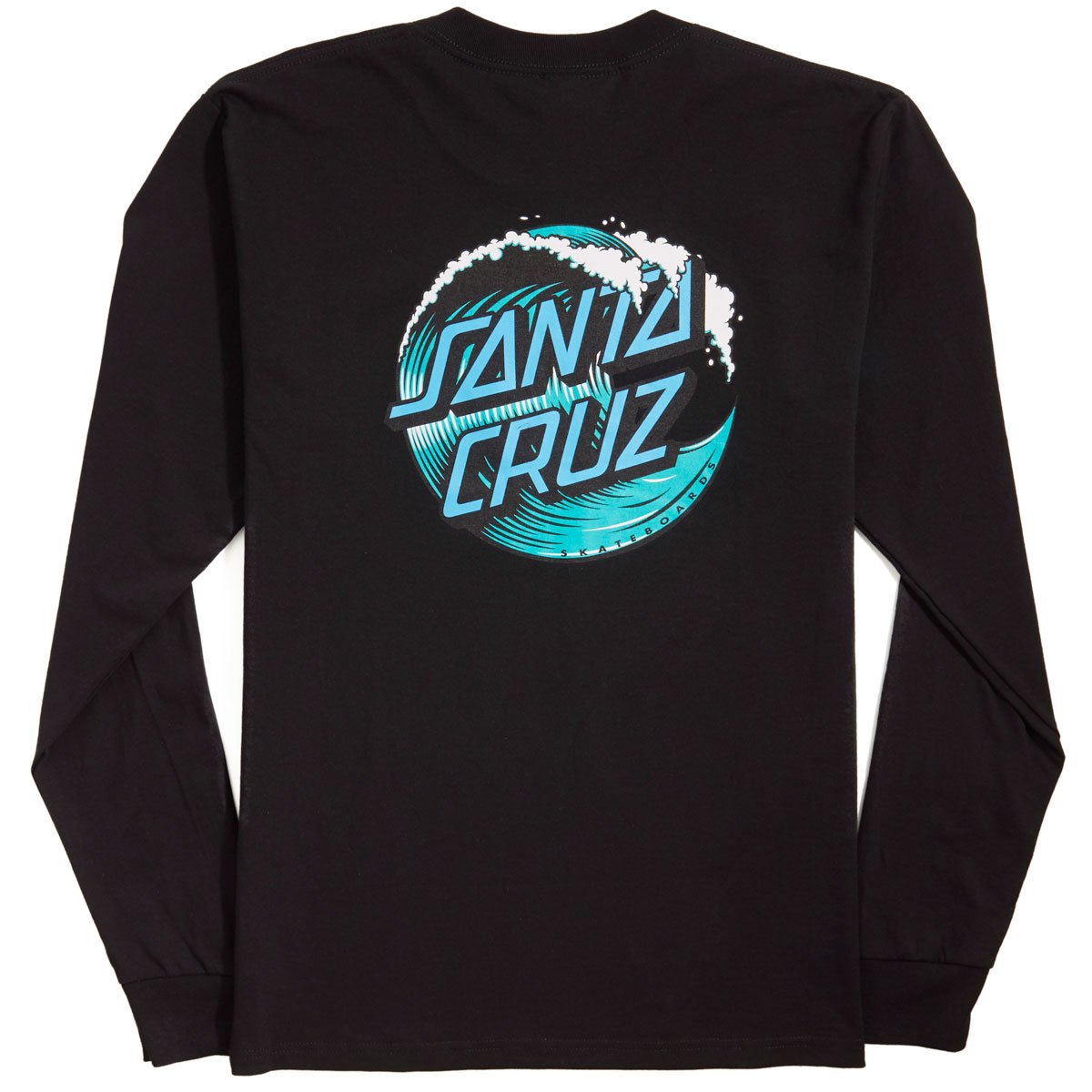 Santa Cruz Wave Dot Long Sleeve T-Shirt - Black image 2