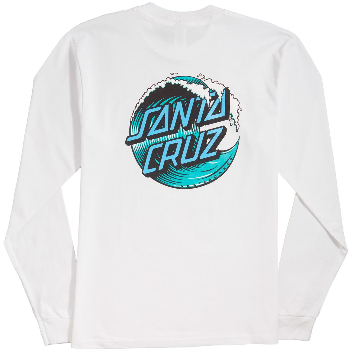 Santa Cruz Wave Dot Long Sleeve T-Shirt - White image 2