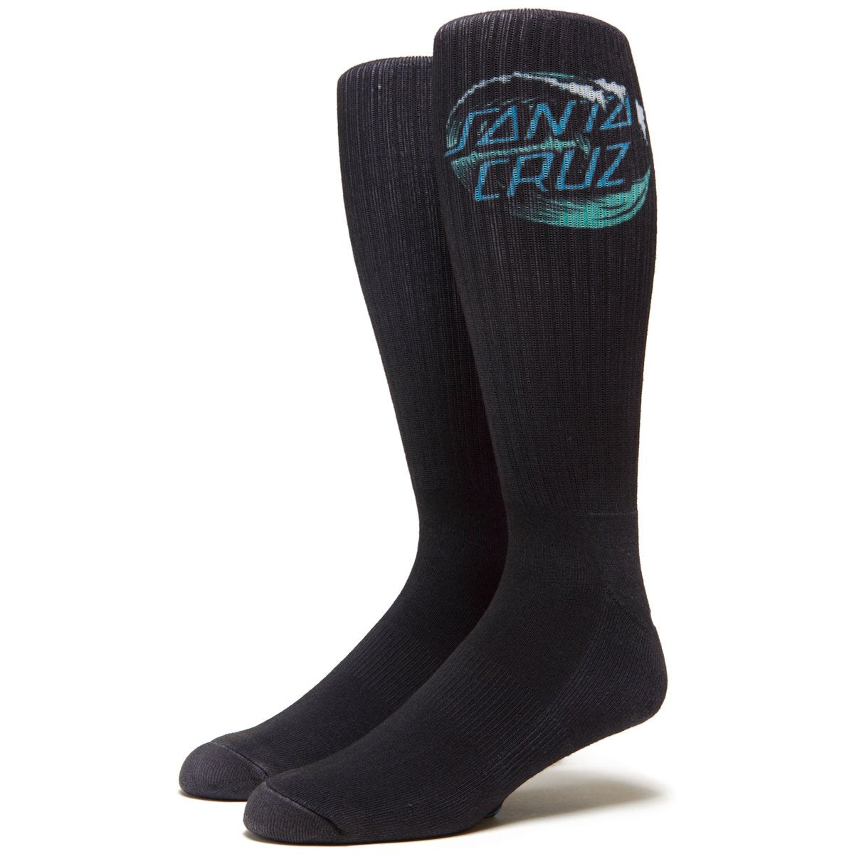 Santa Cruz Wave Dot Crew Socks - Black image 1