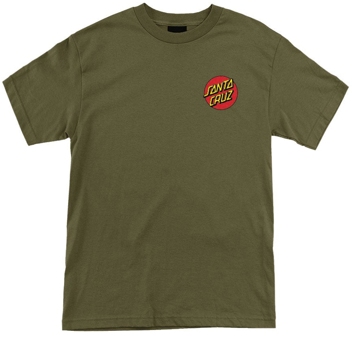 Santa Cruz Classic Dot Chest T-Shirt - Military Green image 1