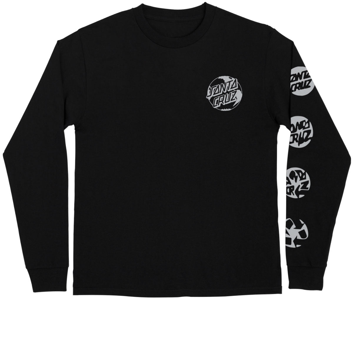 Santa Cruz Planet Dot Long Sleeve T-Shirt - Eco Black image 1