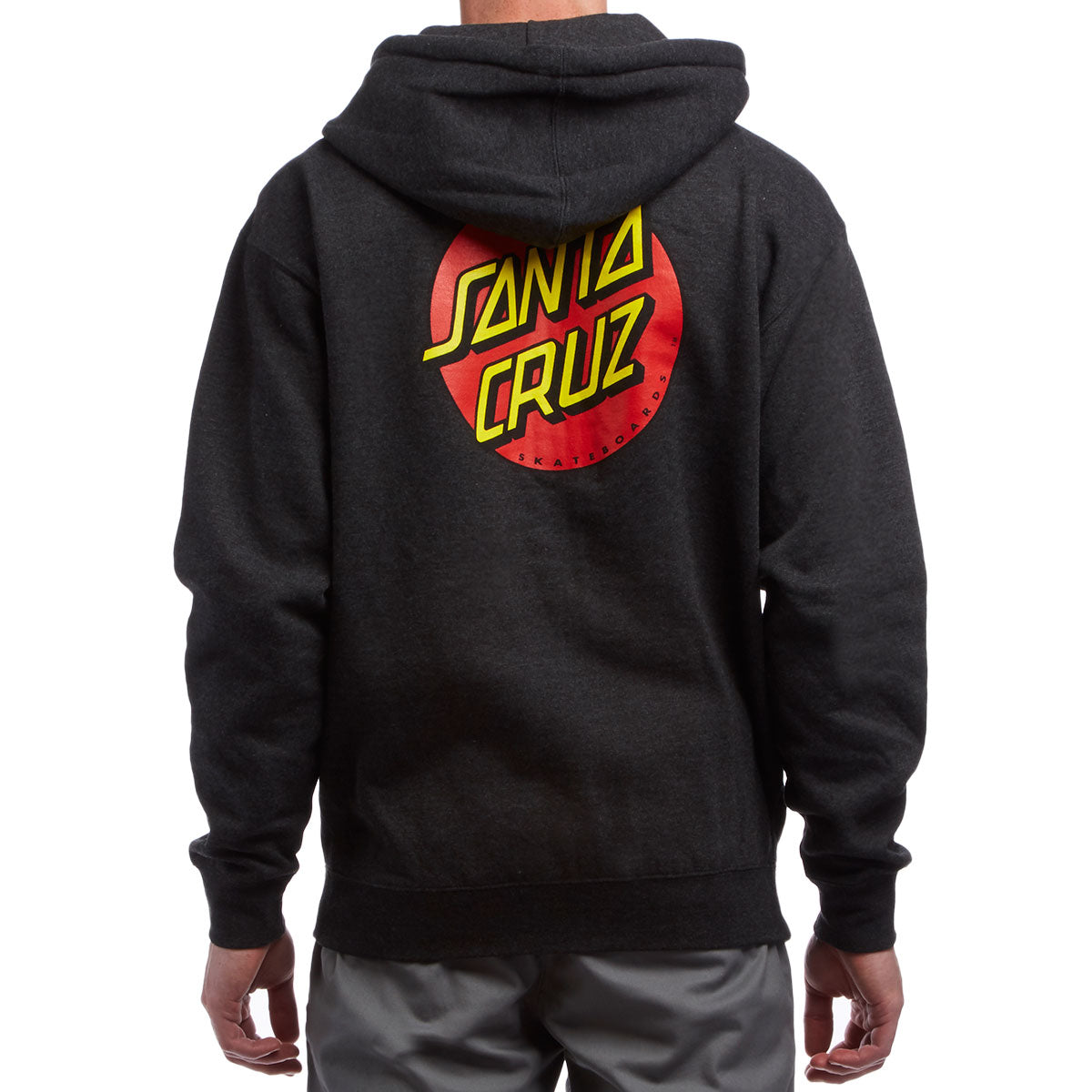 Santa Cruz Classic Dot Zip Up Hoodie - Charcoal Heather image 2