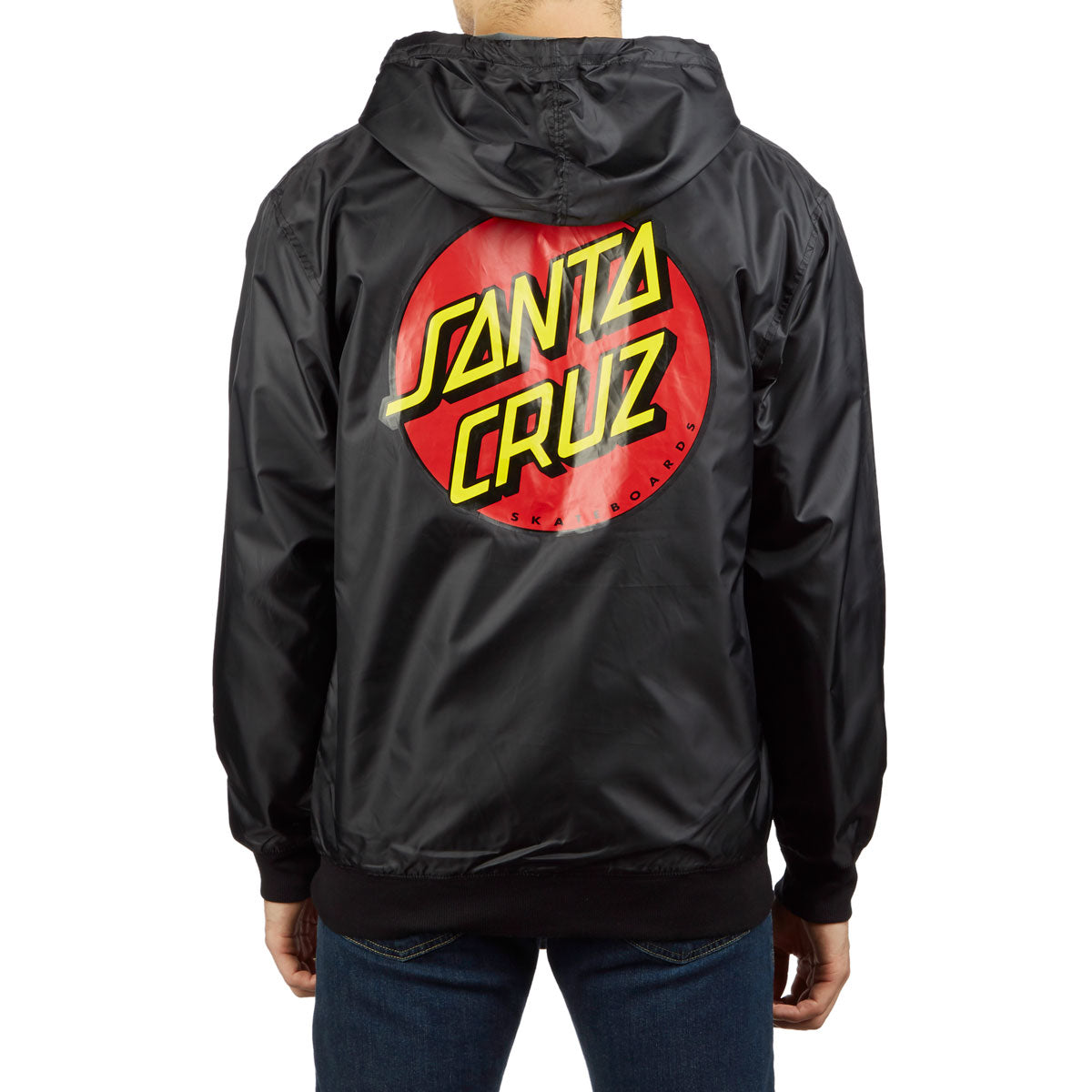 Santa Cruz Dot Windbreaker Jacket - Black image 2