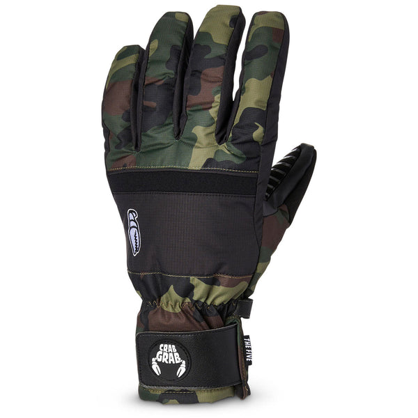 Crab Grab Five Snowboard Gloves - Woodland Camo – Daddies Board Shop