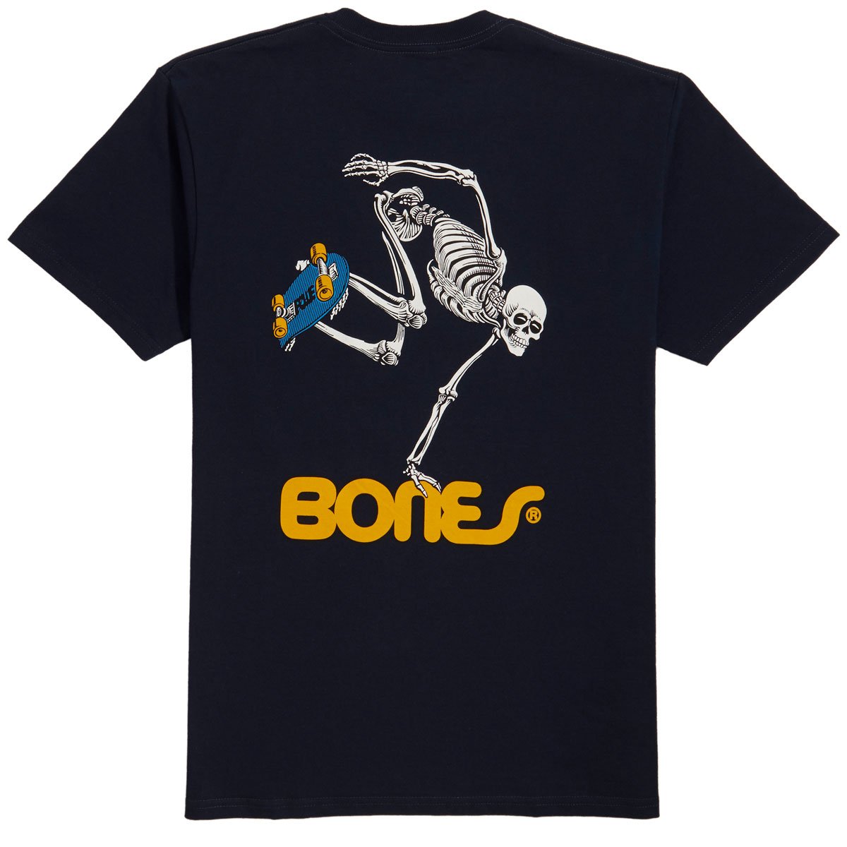 Powell-Peralta Skateboard Skeleton T-Shirt - Navy image 1