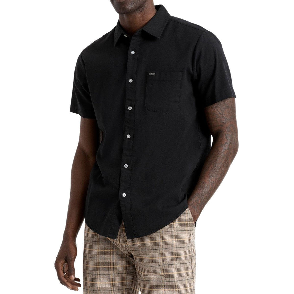 Brixton Charter Oxford Shirt - Black image 1