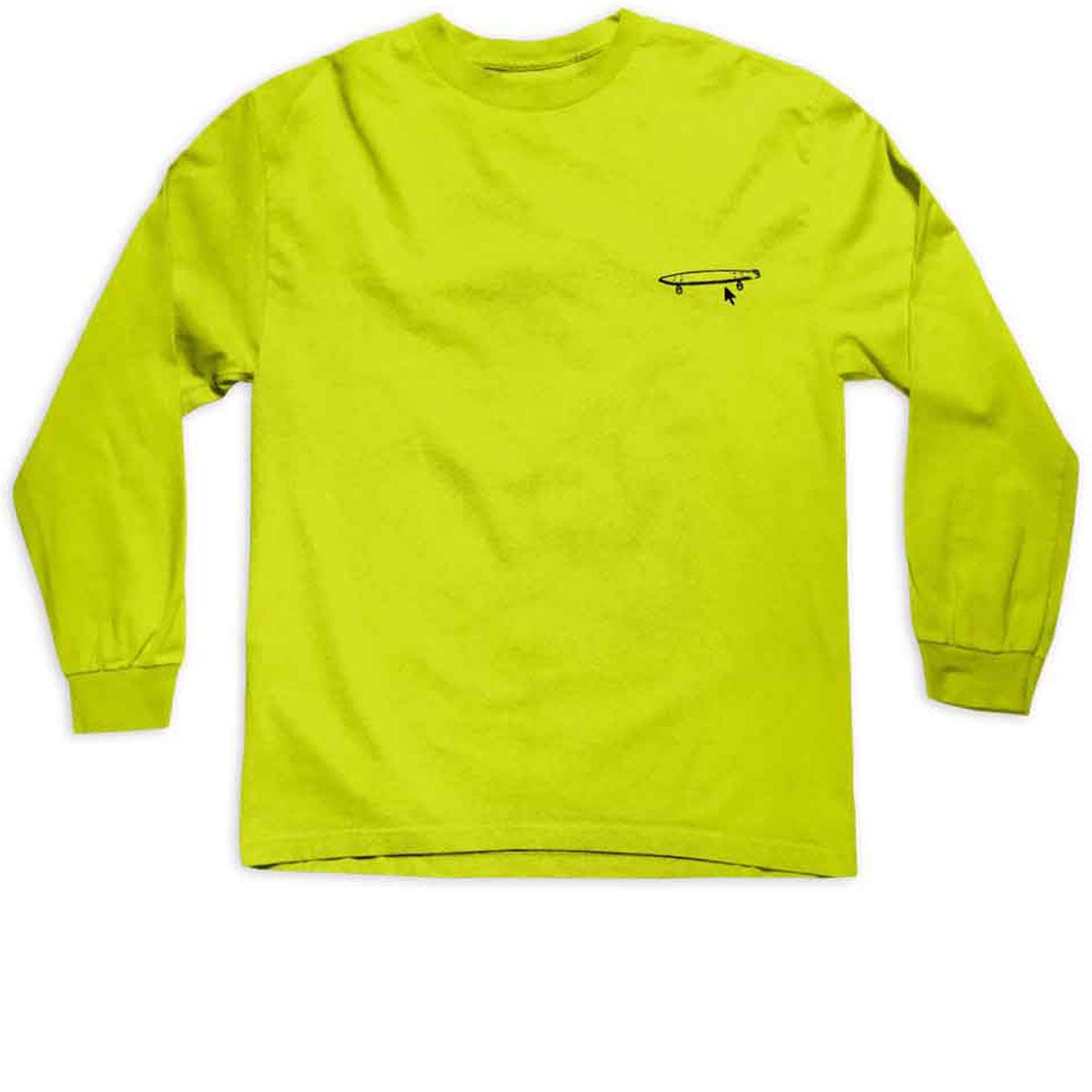 Crailtap Burnt Neon Logo Long Sleeve T-Shirt - Safety Green image 1