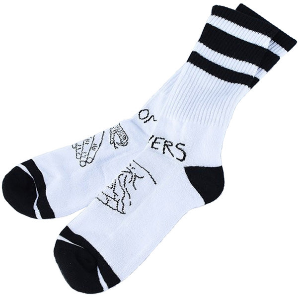 Doom Sayers Snake Shake Socks - White/Black image 1