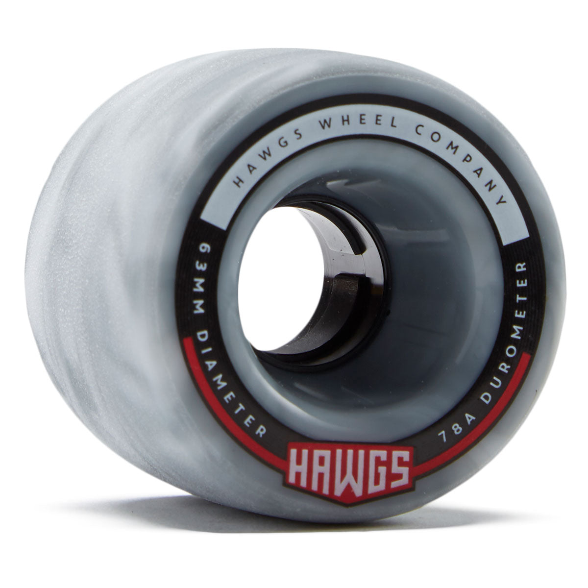 Hawgs Fatty 78a Stone Ground Longboard Wheels - Grey/White Swirl - 63mm image 1