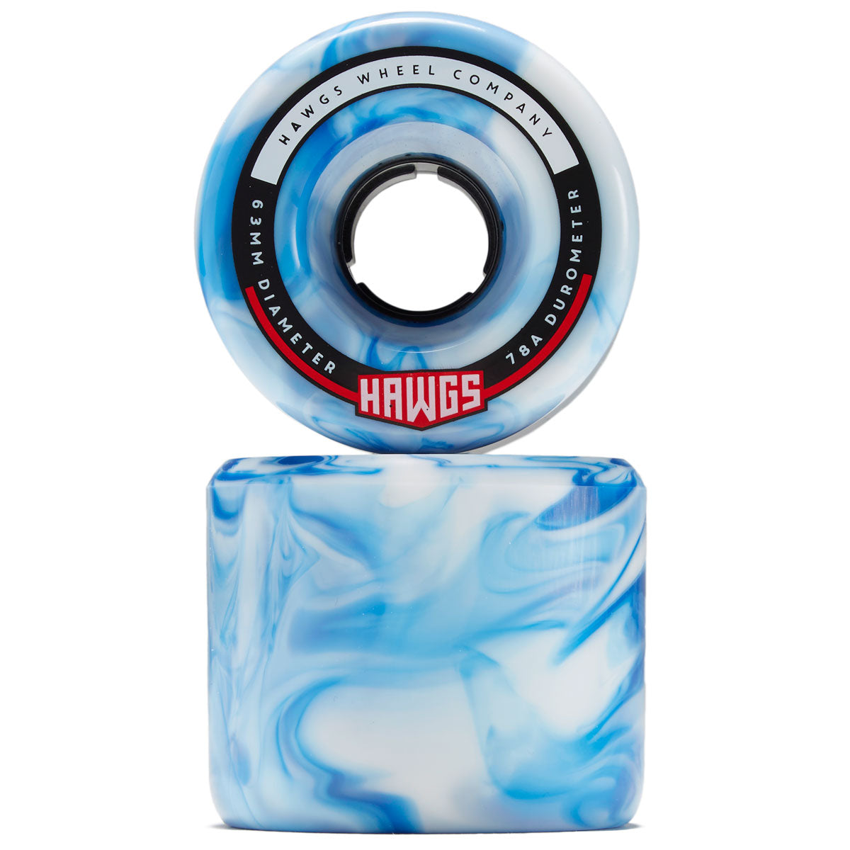 Hawgs Fatty 78a Stone Ground Longboard Wheels - Blue - 63mm image 2