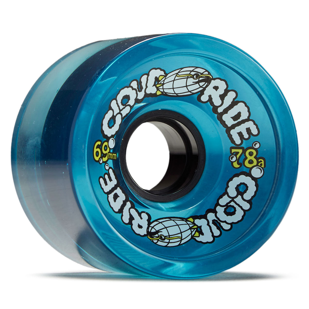 Cloud Ride Cruiser 78a Longboard Wheels - Clear Blue - 69mm image 1