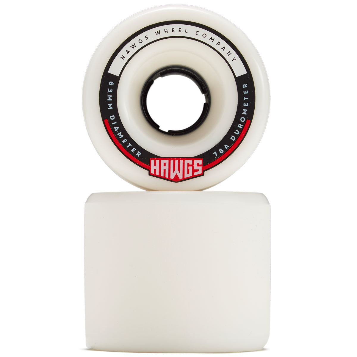 Hawgs Fatty 78a Stone Ground Longboard Wheels - White - 63mm image 2