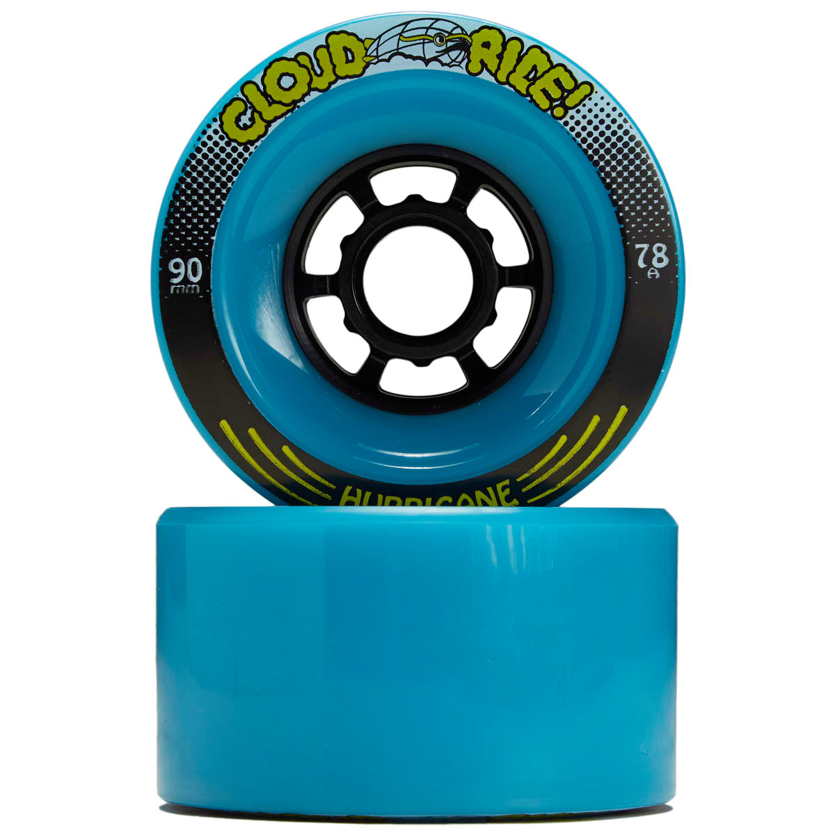 Cloud Ride Hurricanes 78a Longboard Wheels - Blue - 90mm image 2