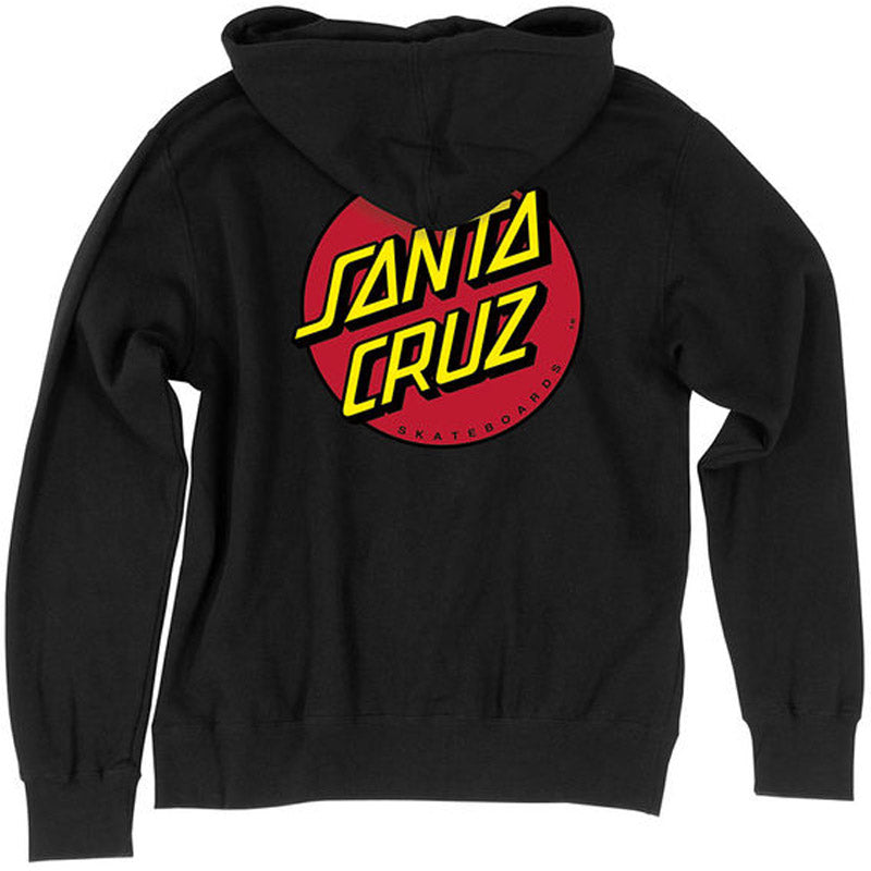 Santa Cruz Classic Dot Zip Up Hoodie - Black image 1